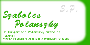szabolcs polanszky business card